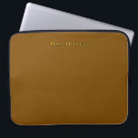 Funda Para Portátil Personalize With Name Initials Brown<br><div class="desc">Style: Neoprene Laptop Sleeve 15 inch Protect your laptop with a custom laptop sleeve. Made with 100% neoprene, these lightweight and water resistant sleeves look great with your photos, text, or designs. Great for travel or just day-to-day use, custom laptop sleeves come in three sizes to fit your device and...</div>
