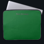 Funda Para Portátil Personalize With Name Initials Green<br><div class="desc">Style: Neoprene Laptop Sleeve 15 inch Protect your laptop with a custom laptop sleeve. Made with 100% neoprene, these lightweight and water resistant sleeves look great with your photos, text, or designs. Great for travel or just day-to-day use, custom laptop sleeves come in three sizes to fit your device and...</div>