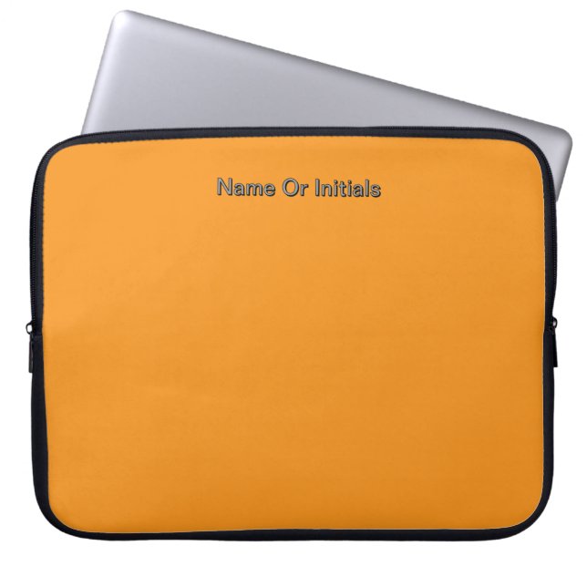 Funda Para Portátil Personalize With Name Initials Orange      (Frente)
