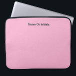 Funda Para Portátil Personalize With Name Initials Pink<br><div class="desc">Style: Neoprene Laptop Sleeve 15 inch Protect your laptop with a custom laptop sleeve. Made with 100% neoprene, these lightweight and water resistant sleeves look great with your photos, text, or designs. Great for travel or just day-to-day use, custom laptop sleeves come in three sizes to fit your device and...</div>