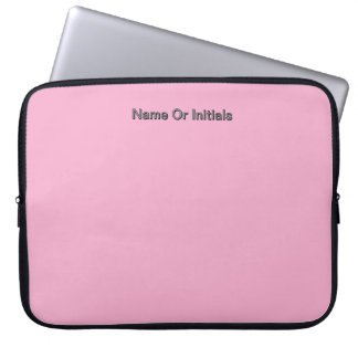 Funda Para Portátil Personalize With Name Initials Pink     