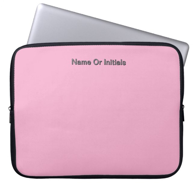 Funda Para Portátil Personalize With Name Initials Pink      (Frente)