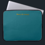 Funda Para Portátil Personalize With Name Initials Teal<br><div class="desc">Style: Neoprene Laptop Sleeve 15 inch Protect your laptop with a custom laptop sleeve. Made with 100% neoprene, these lightweight and water resistant sleeves look great with your photos, text, or designs. Great for travel or just day-to-day use, custom laptop sleeves come in three sizes to fit your device and...</div>