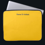Funda Para Portátil Personalize With Name Initials Yellow<br><div class="desc">Style: Neoprene Laptop Sleeve 15 inch Protect your laptop with a custom laptop sleeve. Made with 100% neoprene, these lightweight and water resistant sleeves look great with your photos, text, or designs. Great for travel or just day-to-day use, custom laptop sleeves come in three sizes to fit your device and...</div>