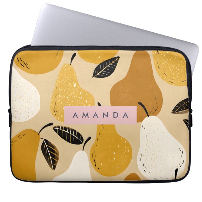 Funda Para Portátil Personalized Autumn Pear Fruit Design (Frente)