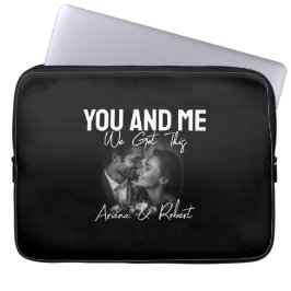 Funda Para Portátil Personalized Black Photo Couple You and Me 