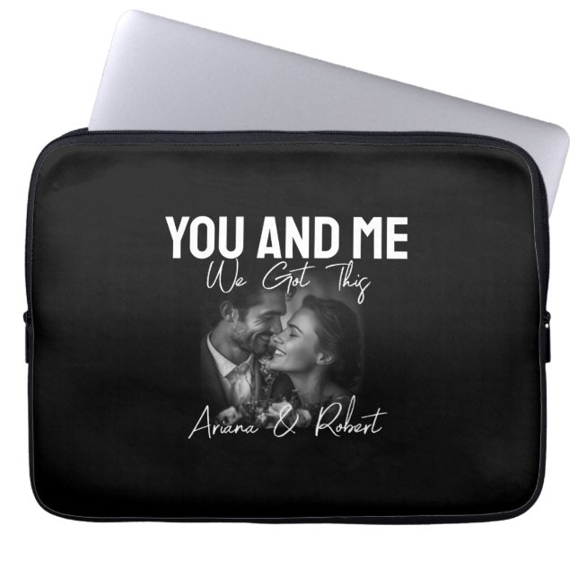 Funda Para Portátil Personalized Black Photo Couple You and Me  (Frente)