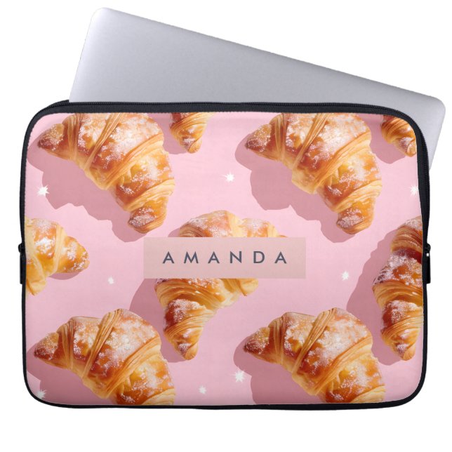 Funda Para Portátil Personalized Charming Croissant Delight (Frente)