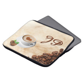 Funda Para Portátil Personalized Coffee Laptop Sleeve Initials