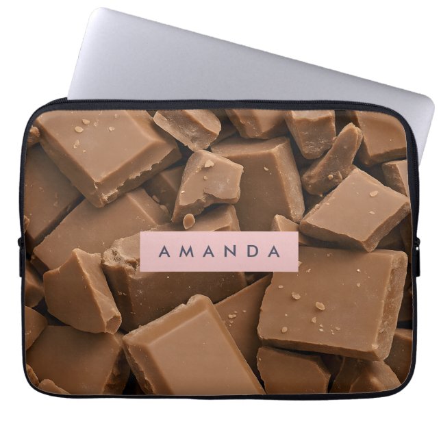 Funda Para Portátil Personalized Creamy Milk Chocolate Chunk  (Frente)