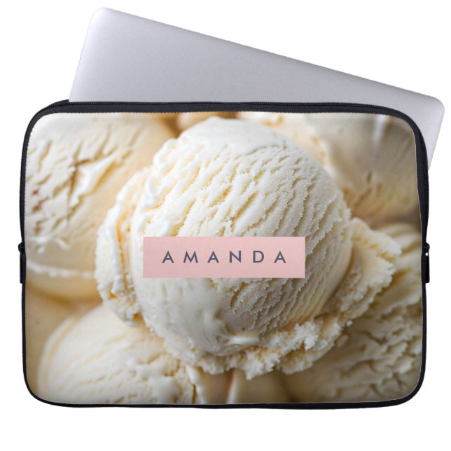 Funda Para Portátil Personalized Creamy Vanilla Ice Cream  (Frente)