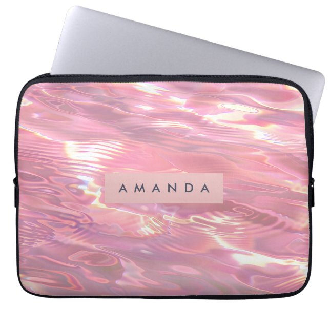 Funda Para Portátil Personalized Dreamy Pastel Pink Water (Frente)