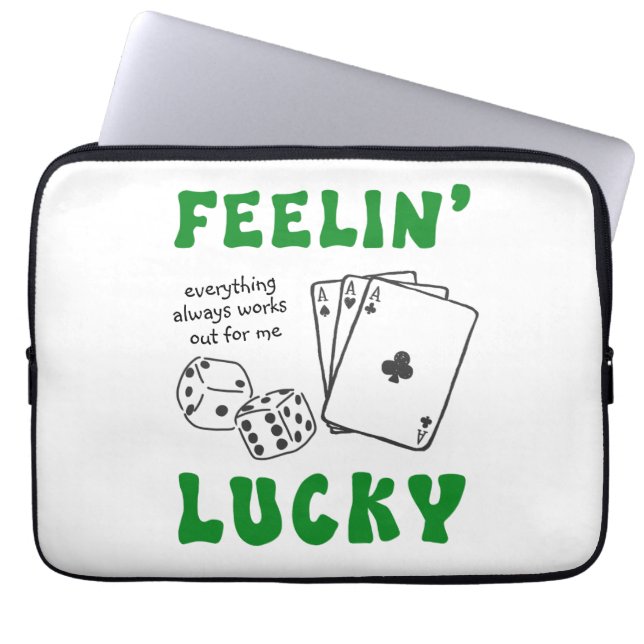 Funda Para Portátil Personalized Feelin' Lucky & Positive Affirmations (Frente)
