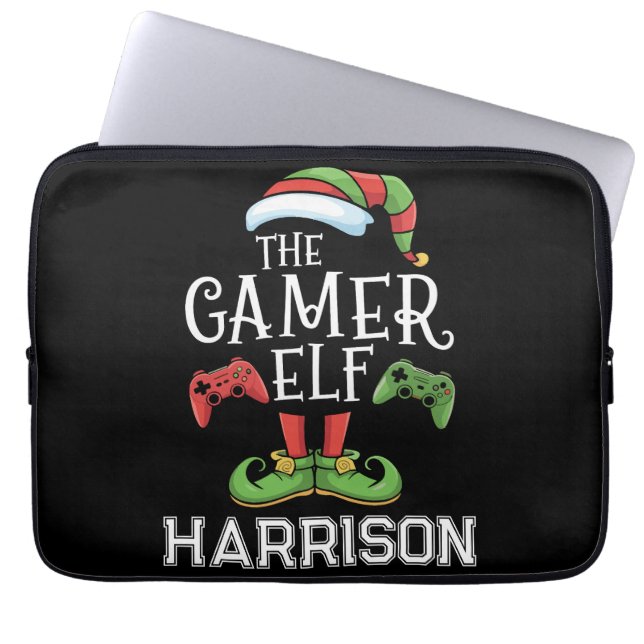 Funda Para Portátil Personalized Gamer Elf Christmas Video Gaming  (Frente)