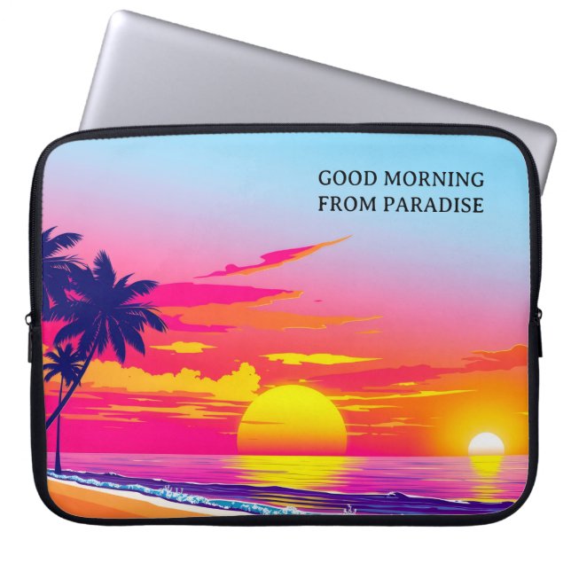 Funda Para Portátil Personalized Good Morning From Paradise (Frente)