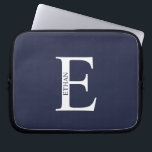 Funda Para Portátil Personalized Monogram and Name Laptop Sleeve<br><div class="desc">Personalized Monogram and Name Gifts
featuring personalized monogram and name in classic serif font style.</div>