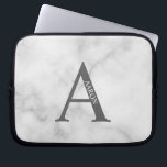 Funda Para Portátil Personalized Monogram and Name Laptop Sleeve<br><div class="desc">Personalized Monogram and Name Gifts
featuring personalized monogram and name in classic serif font style.</div>