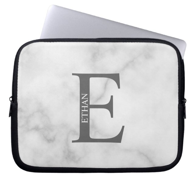 Funda Para Portátil Personalized Monogram and Name Laptop Sleeve (Frente)