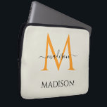 Funda Para Portátil Personalized Monogram & Name<br><div class="desc">Protect your device in style with a custom laptop sleeve featuring an elegant monogram and personalized name. Designed for both function and fashion, this sleek sleeve offers a snug fit to guard against scratches, dust, and everyday bumps. The refined monogram design adds a professional yet personal touch, making it ideal...</div>
