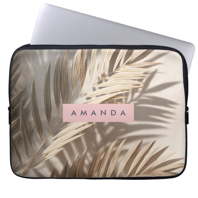 Funda Para Portátil Personalized Neutral Palm Shadows Tropical (Frente)