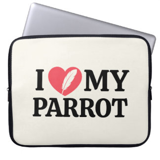 Funda Para Portátil Personalized Parrot Love Minimal Typography White