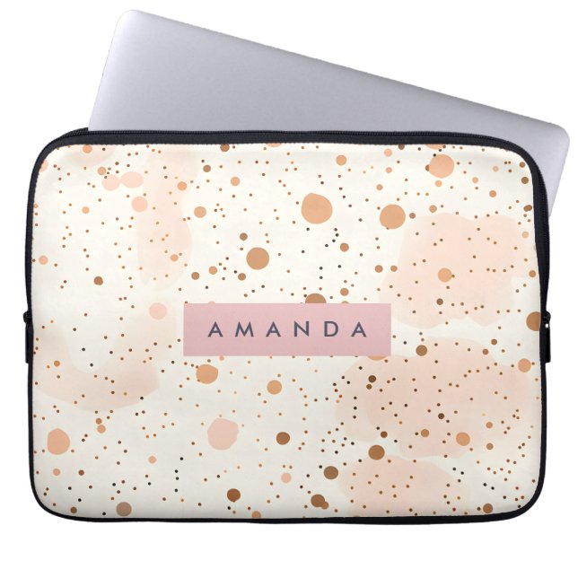Funda Para Portátil Personalized Pastel Confetti Dot Style (Frente)