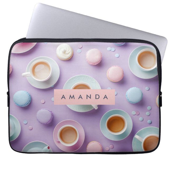 Funda Para Portátil Personalized Pastel Tea Party Bliss (Frente)
