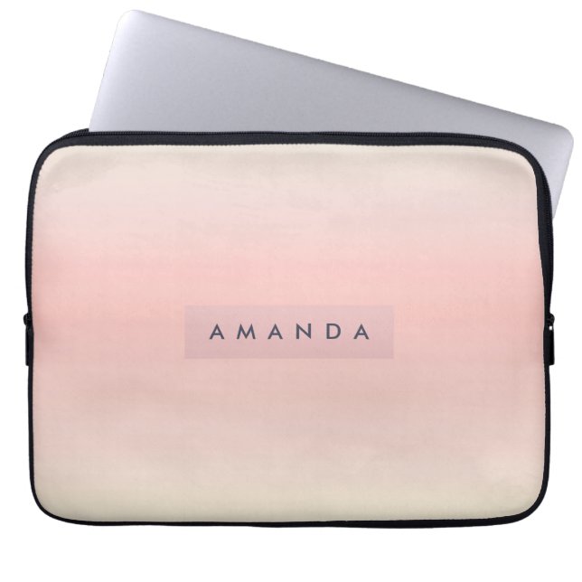Funda Para Portátil Personalized Pastel Warm Peach Blush Fade (Frente)