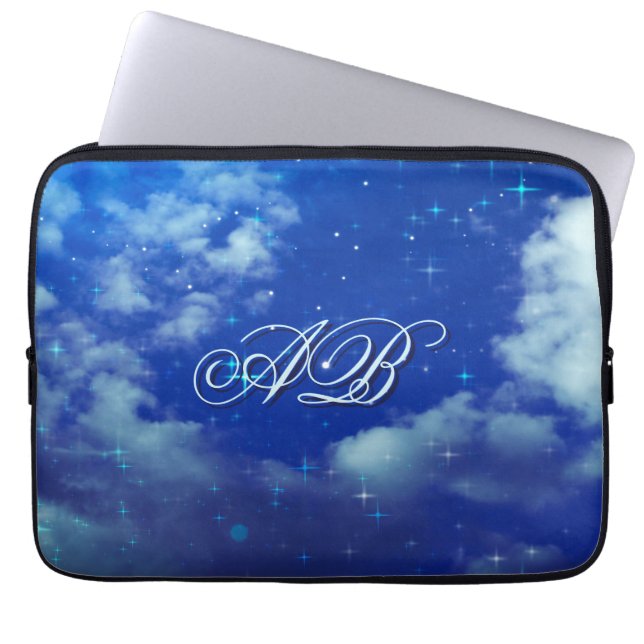Funda Para Portátil Personalized Starry Night Sleeve | Monogram Laptop (Frente)