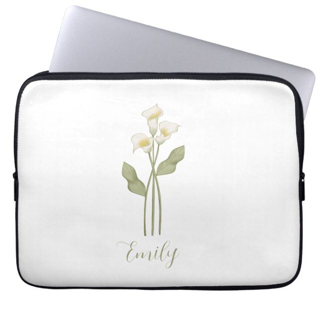 Funda Para Portátil  Personalized Wildflower Name (Frente)