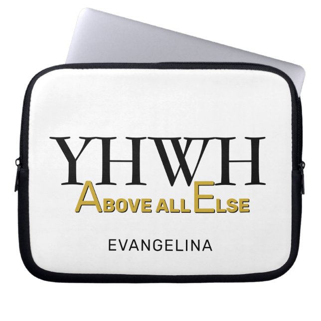 Funda Para Portátil Personalized YHWH YAHWEH Above All Else Christian (Frente)