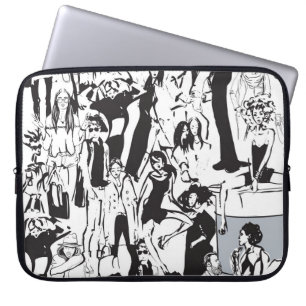 Funda Para Portátil Personas de moda: ilustracion inmaculado.
