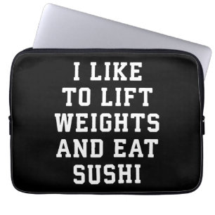 Funda Para Portátil Pesas elevadoras y sushi de comensal - Novedad de