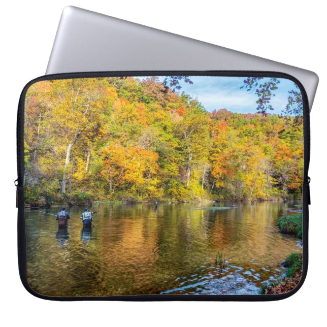 Funda Para Portátil Pesca de otoño de Bennett Spring (Frente)