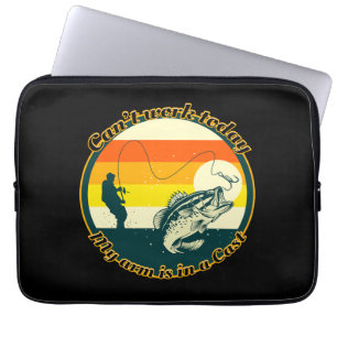 Funda Para Portátil Pesca divertida no puede funcionar Hoy mi brazo es