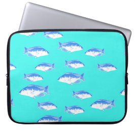Funda Para Portátil Pescado azul en turquesa
