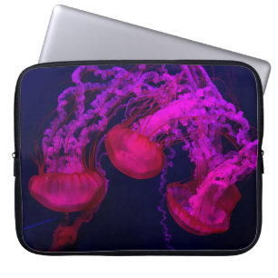FUNDA PARA PORTÁTIL PESCADO DE COLOR ROSA BAJO EL MAR