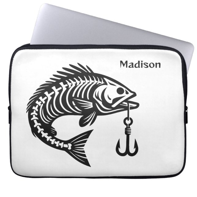 Funda Para Portátil Pescado de nombre personalizado (Frente)