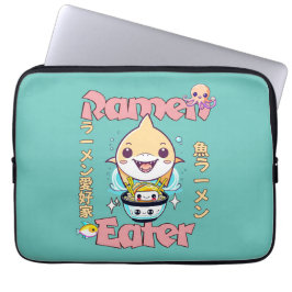 Funda Para Portátil Pescado de tiburón Ramen Eater - ¡Amantes de la co