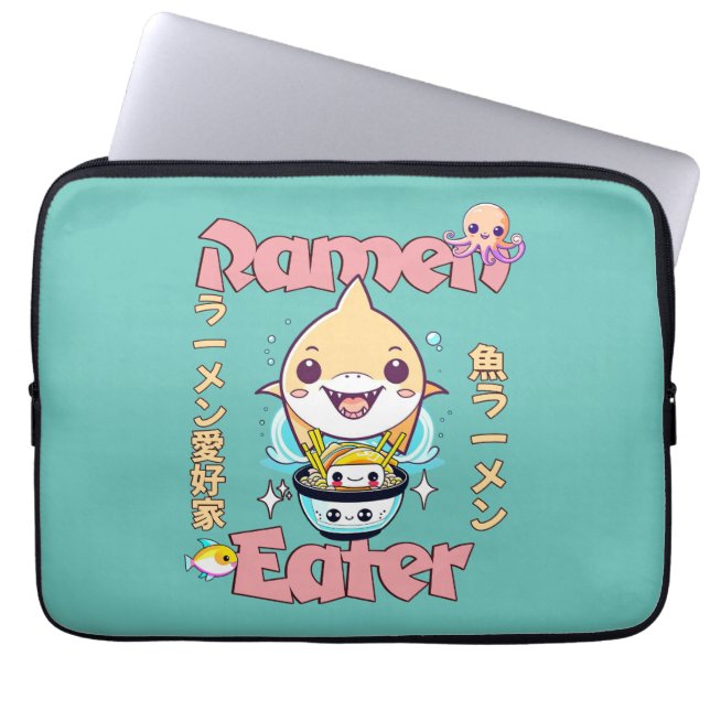 Funda Para Portátil Pescado de tiburón Ramen Eater - ¡Amantes de la co (Frente)
