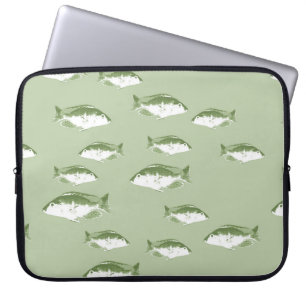 Funda Para Portátil Pescado verde oliva
