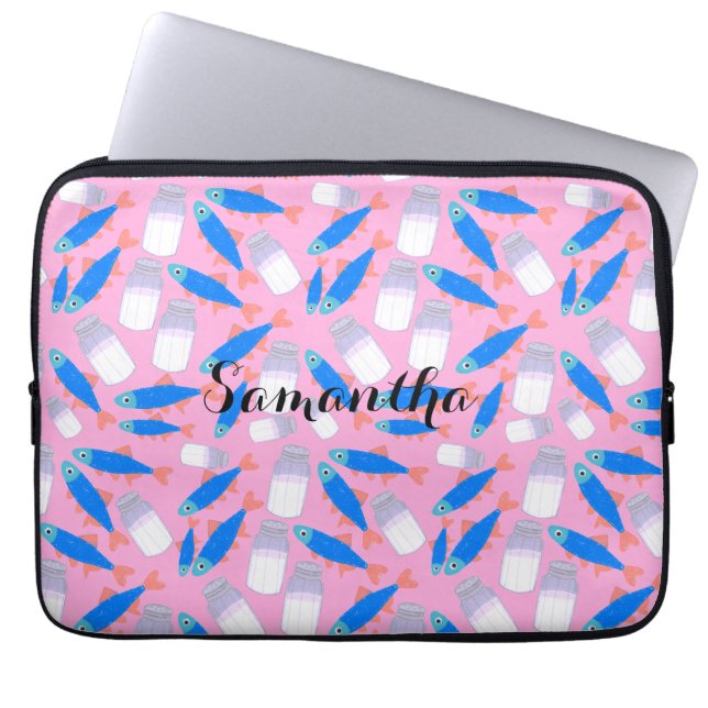 Funda Para Portátil Pescado Y Sal (Frente)