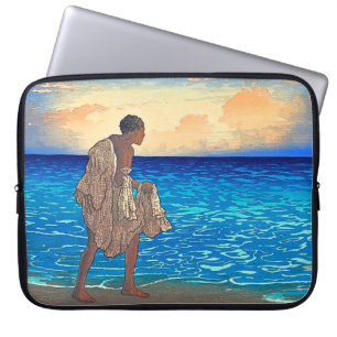 Funda Para Portátil 'Pescador hawaiano' - Charles W. Bartlett