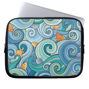 Funda Para Portátil Pescados entre el modelo de ondas