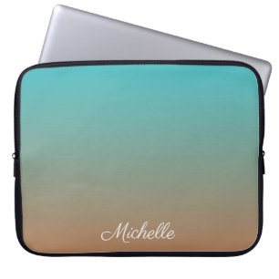 Funda Para Portátil Pesos marrones y azules personalizados