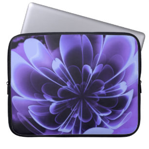 Funda Para Portátil Pétalos agachados de corola esterilizada azul