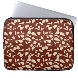 Funda Para Portátil Pétalos | Beige y Granate