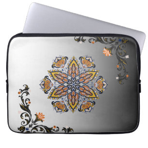 Funda Para Portátil Pétalos Celestiales – Mandala Botánico Místico