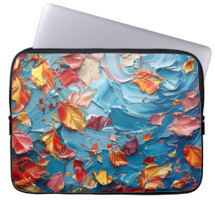 Funda Para Portátil Pétalos en Movimiento – Floral Abstracto Expresivo