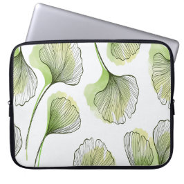 Funda Para Portátil Pétalos verdes